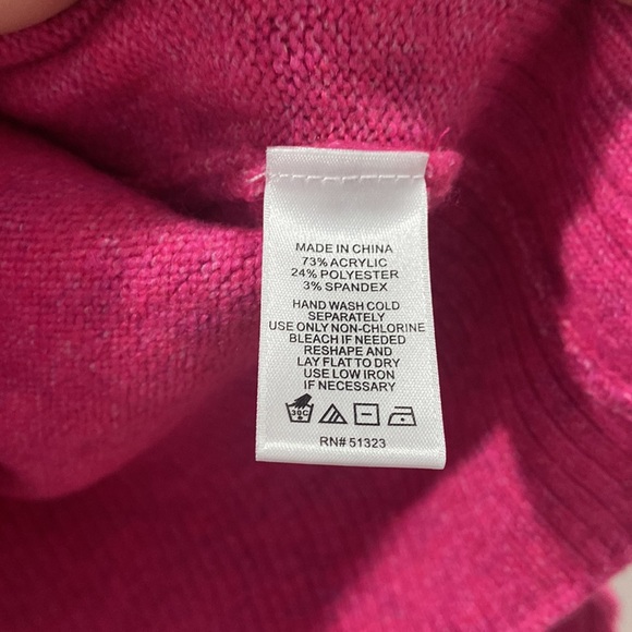 CeCe Pink Imitation Pearl Juliet Sleeve Sweater Size large beautiful like new 💕 - Picture 8 of 12